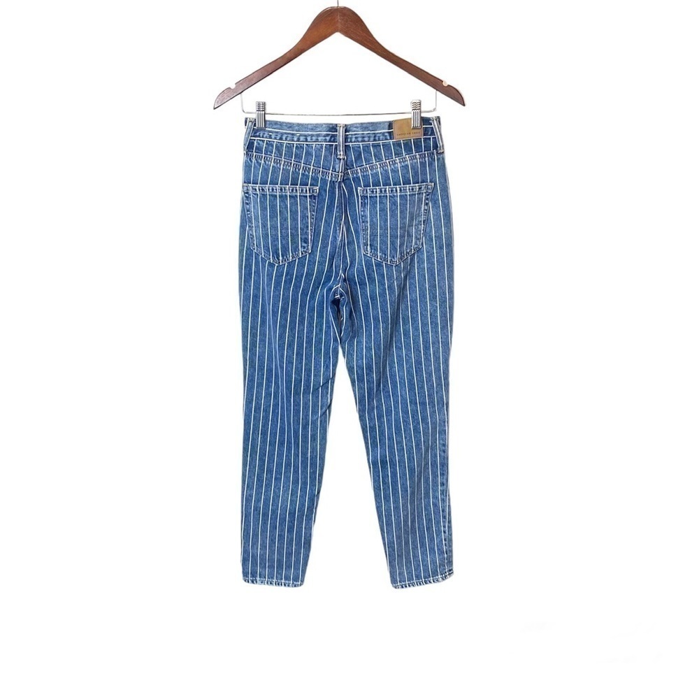 American Eagle Mom Jeans Womens 2 Reg Blue White Stripe - Picture 4 of 11
